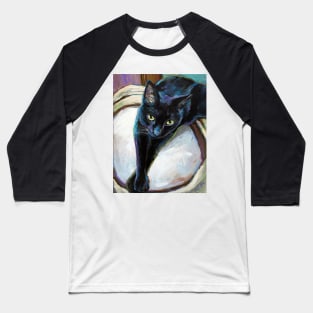 Cute, Colorful and Cozy Black Cat Baseball T-Shirt